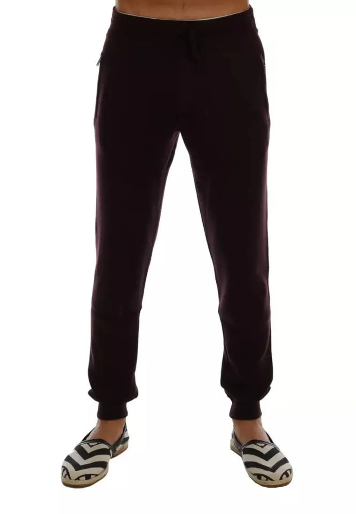 Dolce &amp; Gabbana Purple Cashmere Gym Training Sport Pants
