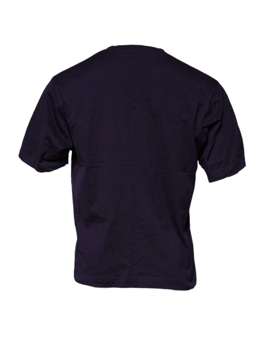 Dolce &amp; Gabbana Purple Dg Logo Cotton Crew Neck T-shirt