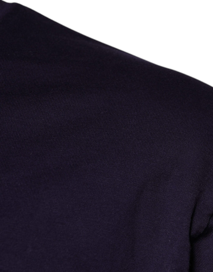 Dolce &amp; Gabbana Purple Dg Logo Cotton Crew Neck T-shirt
