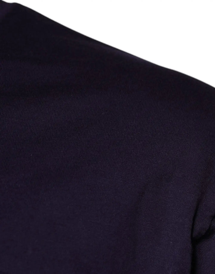 Dolce &amp; Gabbana Purple DG Logo Cotton Crew Neck T-shirt