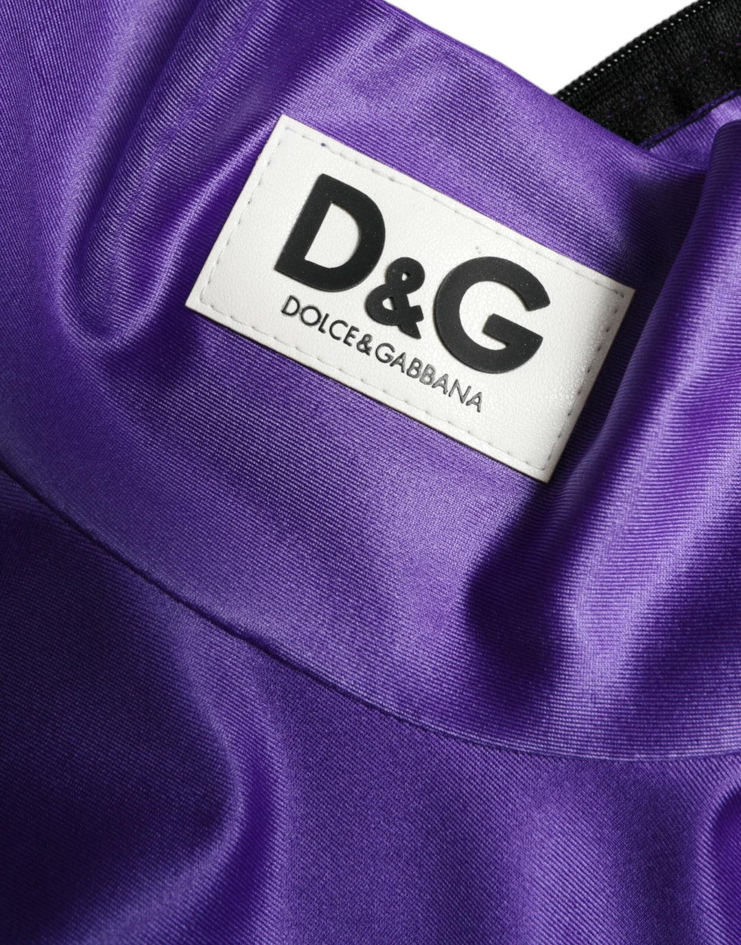 Dolce &amp; Gabbana - Purple Nylon Stretch Slim Long Sleeves Top