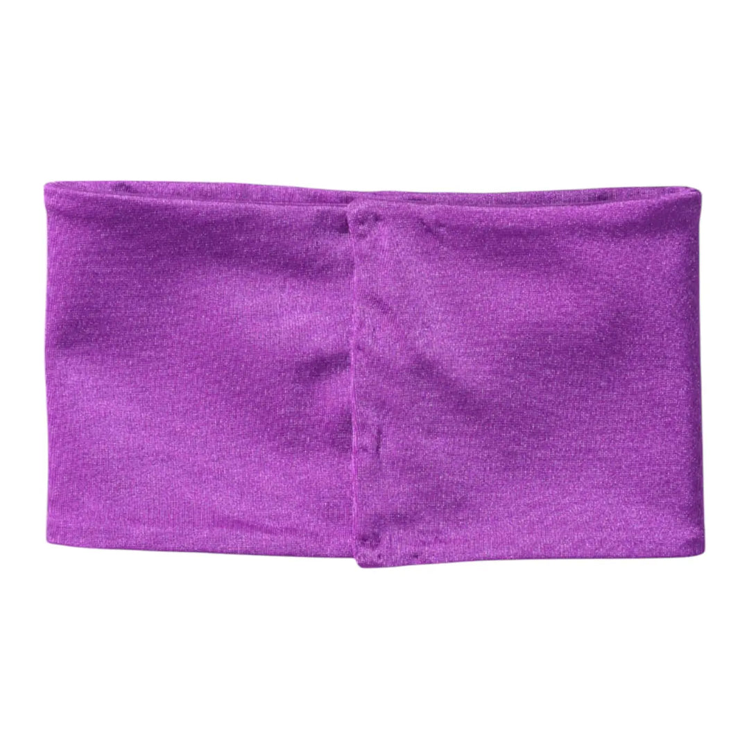 Dolce &amp; Gabbana Purple Nylon Stretch Women Neck Warmer Scarf
