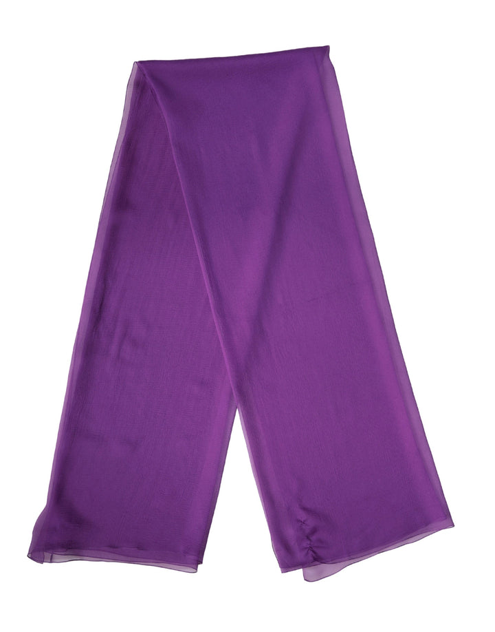Dolce &amp; Gabbana Purple Silk Neck Wrap Shawl Stole 200cm x 134cm Scarf