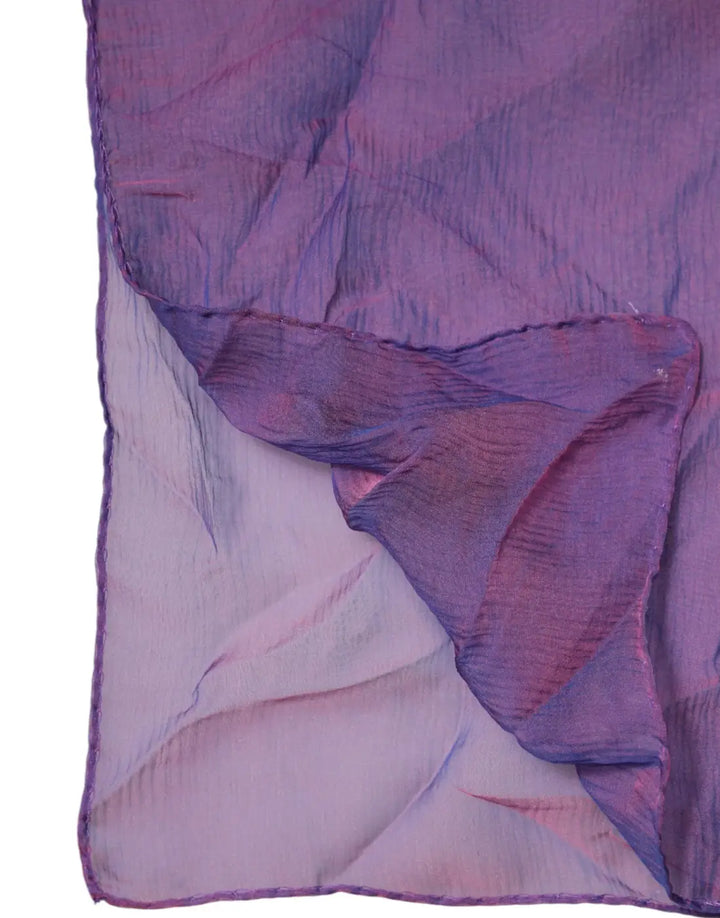 Dolce &amp; Gabbana Purple Silk Rectangle Wrap Shawl Scarf
