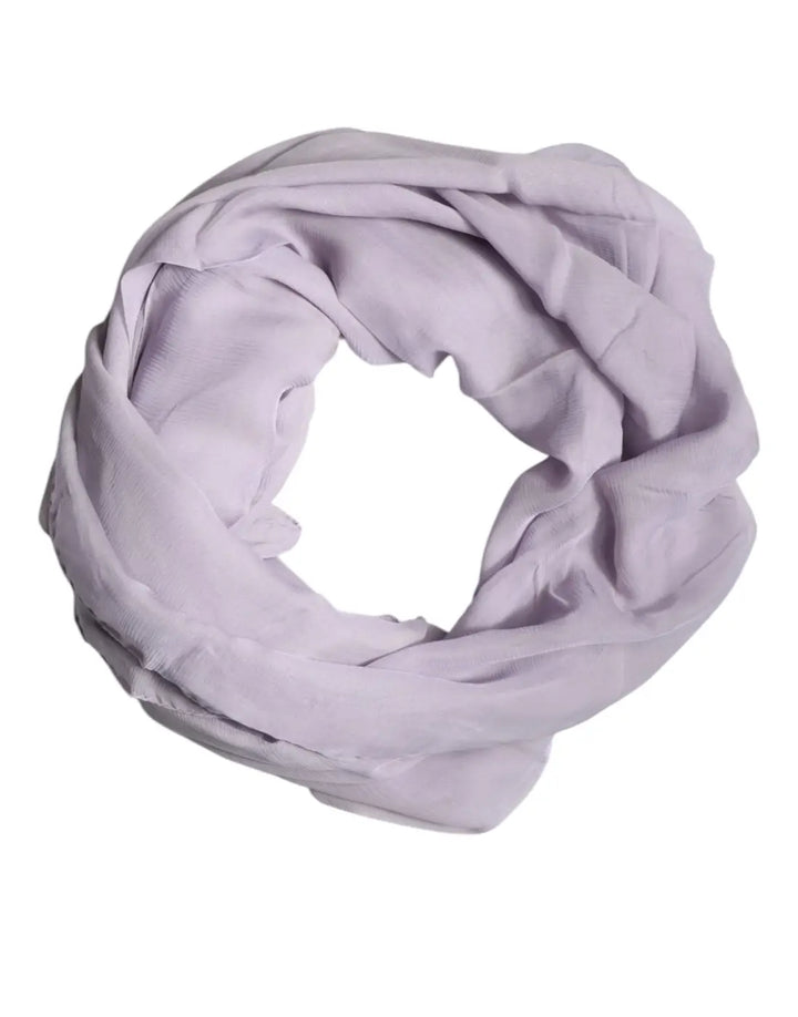Dolce &amp; Gabbana Purple Silk Rectangle Wrap Shawl Scarf