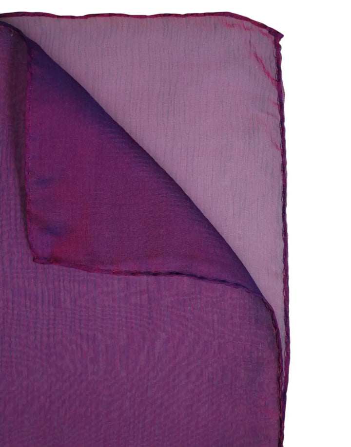 Dolce &amp; Gabbana Purple Silk Rectangle Wrap Shawl Scarf