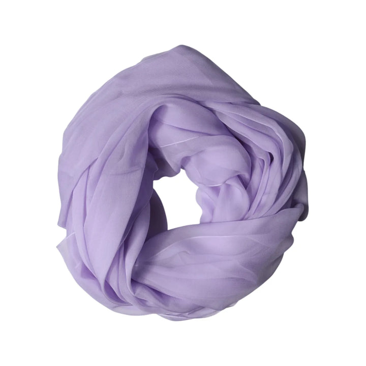Dolce &amp; Gabbana Purple Stole Silk Neck Wrap for Effortless Style