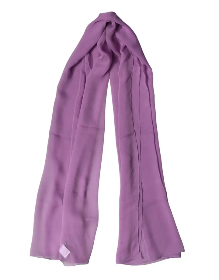 Dolce &amp; Gabbana Purple Stole Silk Neck Wrap Shawl Men Scarf