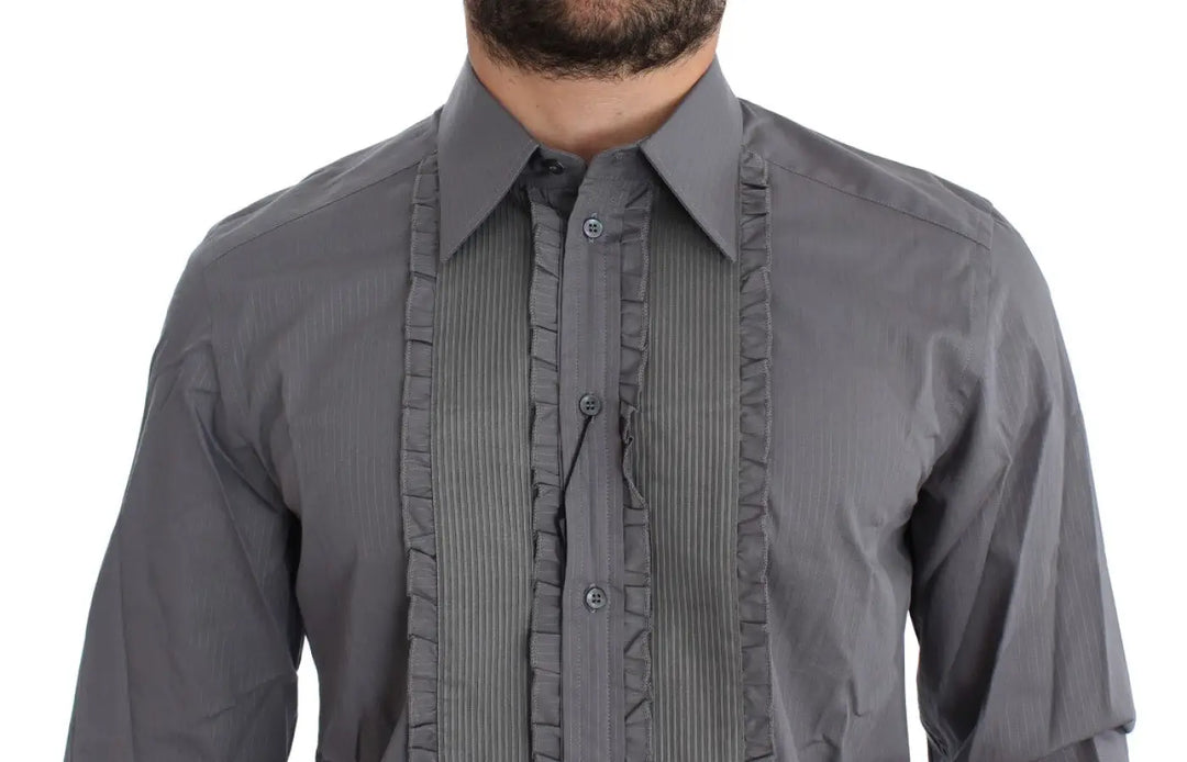 Dolce &amp; Gabbana Purple Torero GOLD Slim Fit Dress Shirt