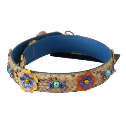 Dolce Gabbana Python Leather Strap in Elegant Beige &