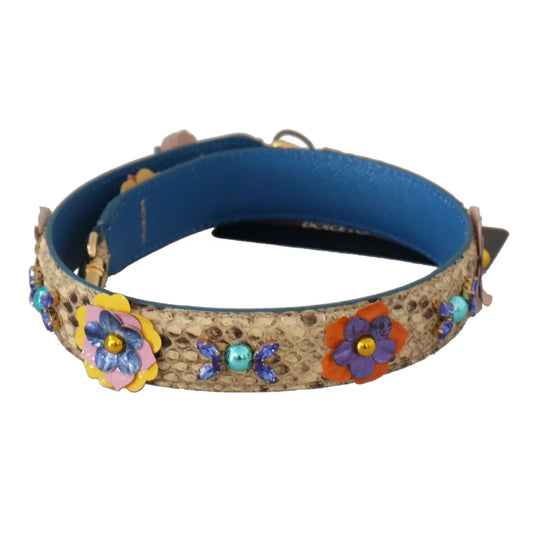 Dolce Gabbana Python Leather Strap in Elegant Beige &