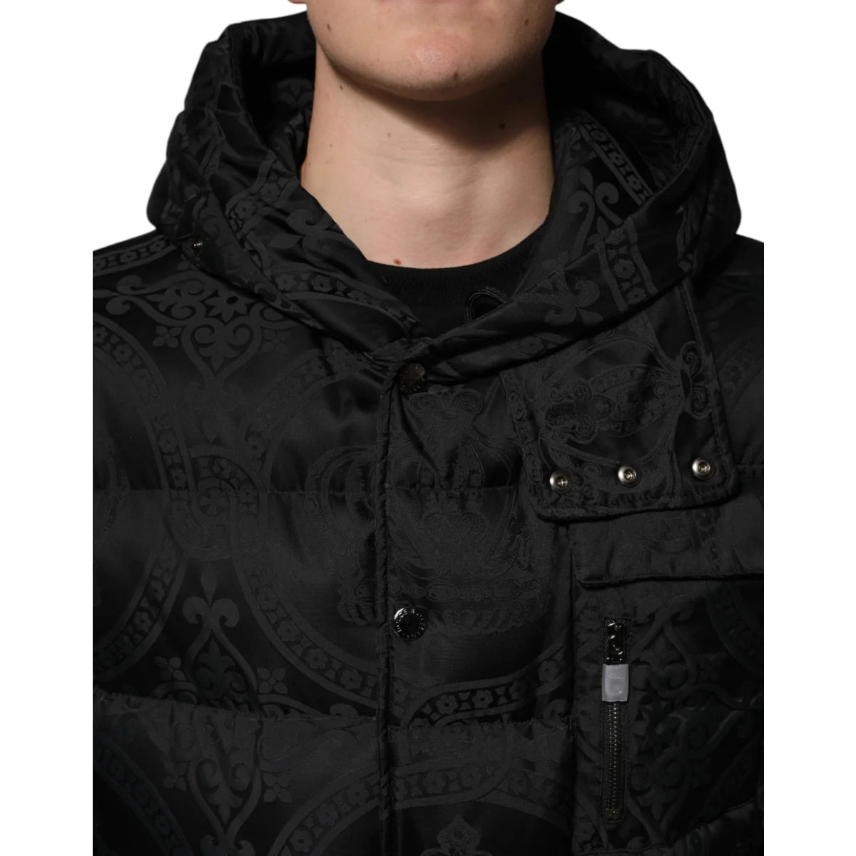 Dolce Gabbana Quilted Puffer Jacket Hooded Luxury Outerwear &