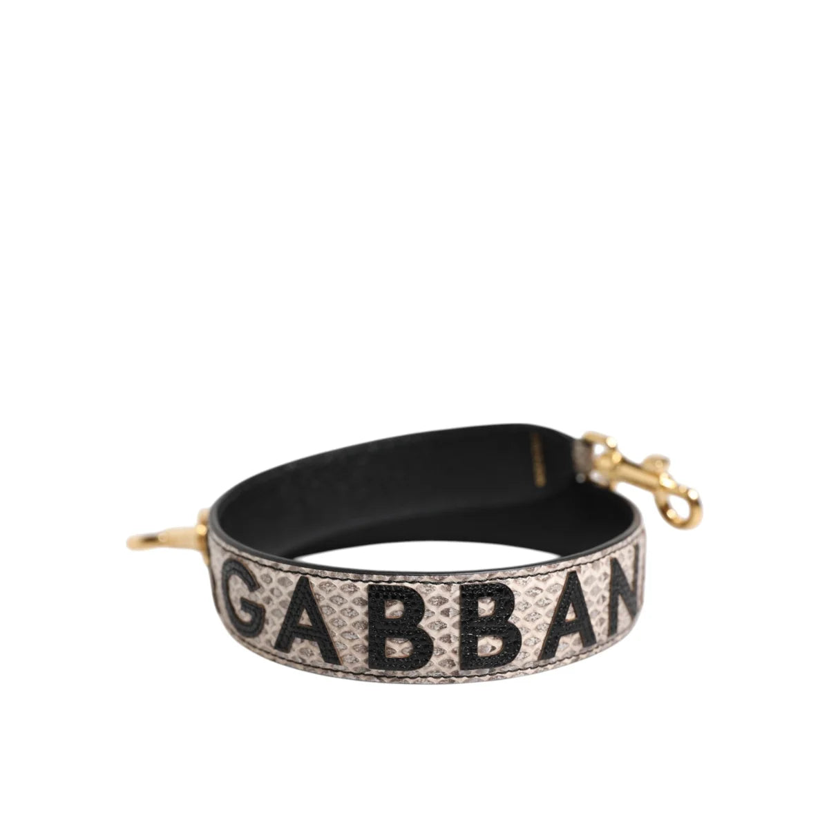 Dolce Gabbana Rainbow Leather Shoulder Strap with Gold-Tone Lobster Clasps &