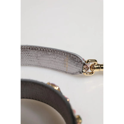 Dolce Gabbana Rainbow Leather Shoulder Strap with Lobster Clasp &