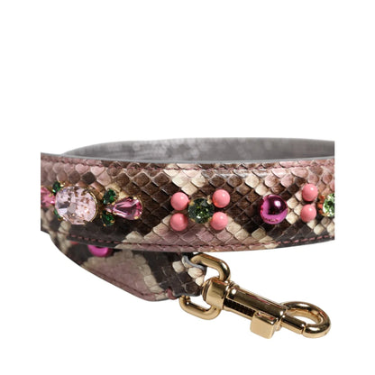 Dolce Gabbana Rainbow Leather Shoulder Strap with Lobster Clasp &