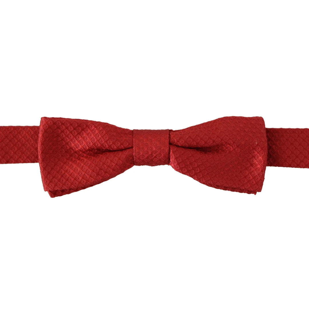 Dolce & Gabbana Red 100% Silk Adjustable Neck Papillon Tie