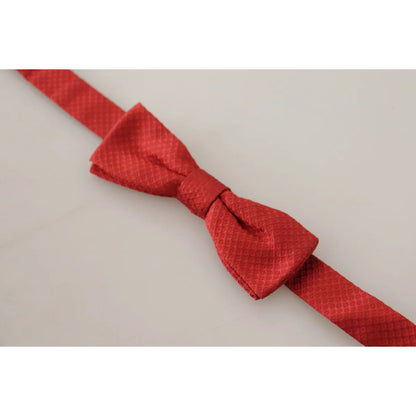 Dolce & Gabbana Red 100% Silk Adjustable Neck Papillon Tie
