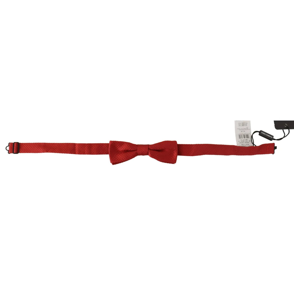 Dolce & Gabbana Red 100% Silk Adjustable Neck Papillon Tie