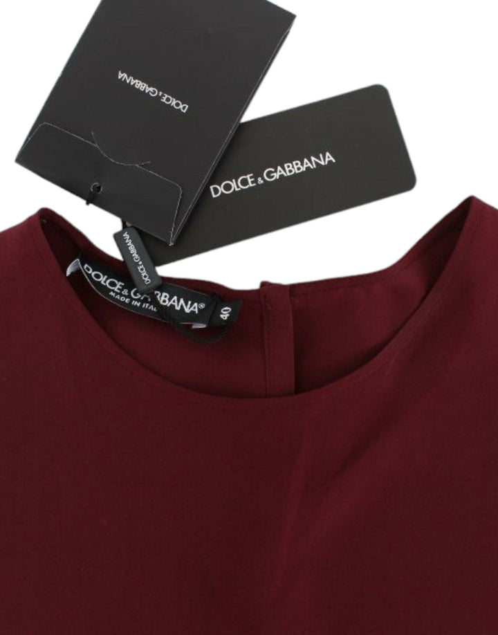Dolce &amp; Gabbana - Red 3/4 sleeve silk blouse