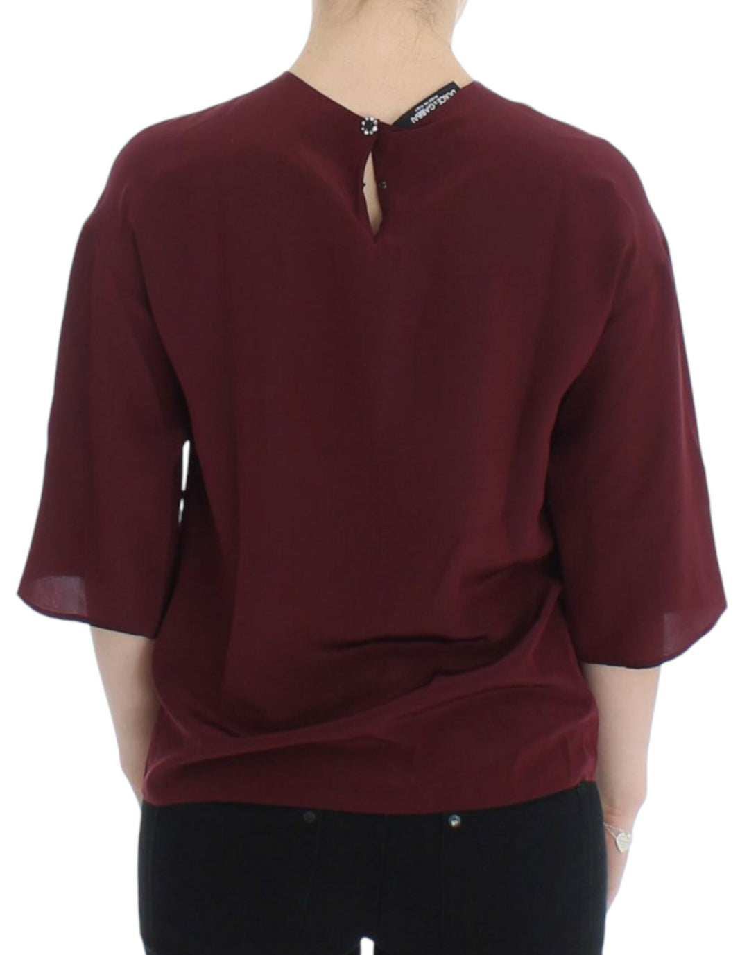 Dolce &amp; Gabbana - Red 3/4 sleeve silk blouse