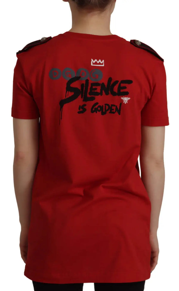 Dolce & Gabbana Red Amor Vincit Omnia Crewneck T-shirt