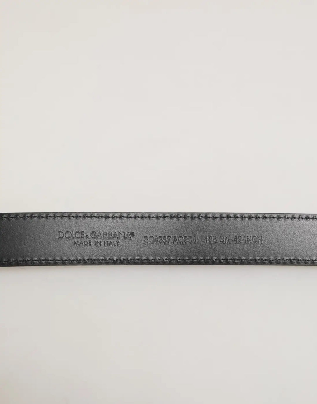 Dolce &amp; Gabbana Red Black Pony Leather Metal Buckle Men Belt