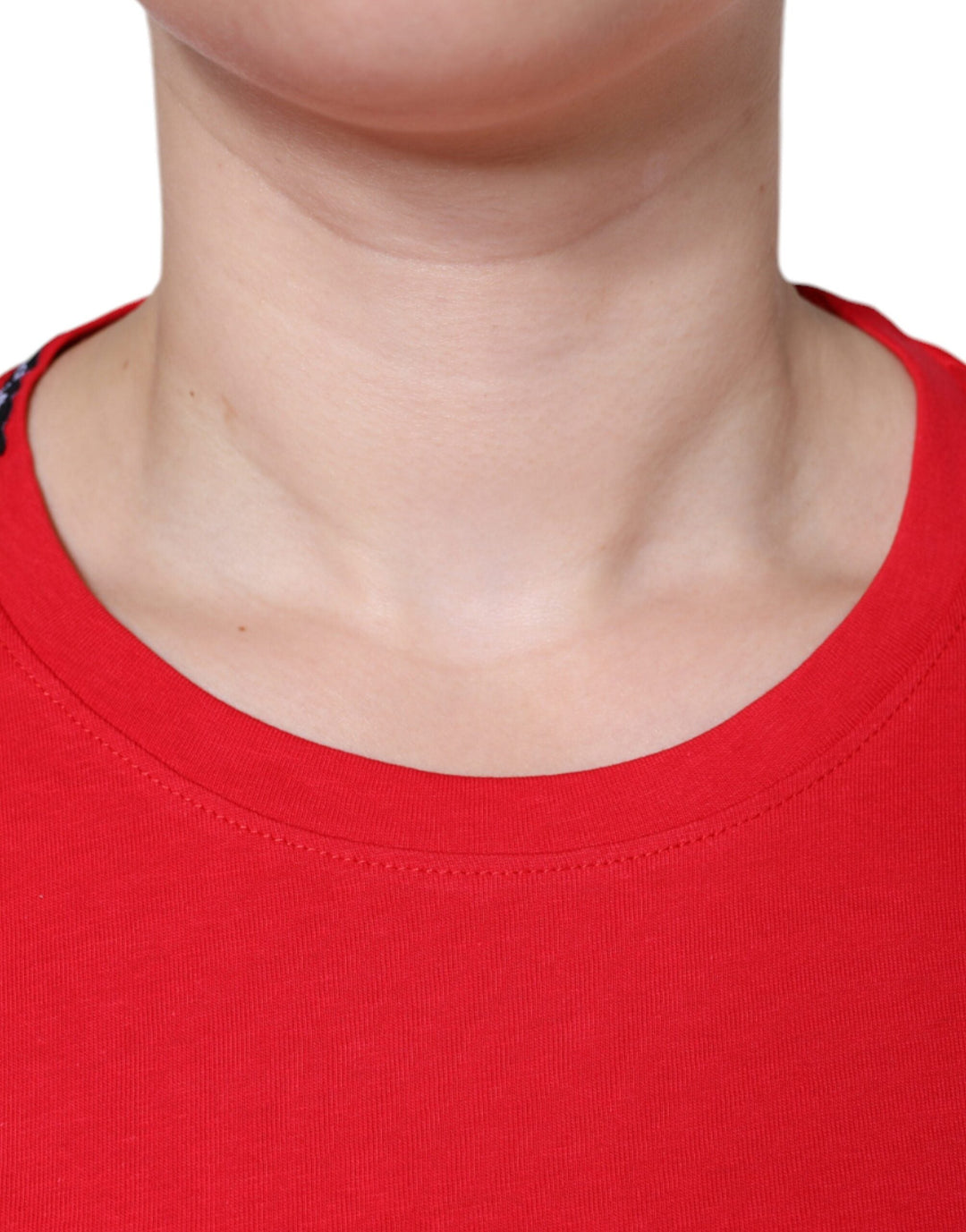 Dolce &amp; Gabbana - Red Cotton Crew Neck Short Sleeve Tee T-shirt