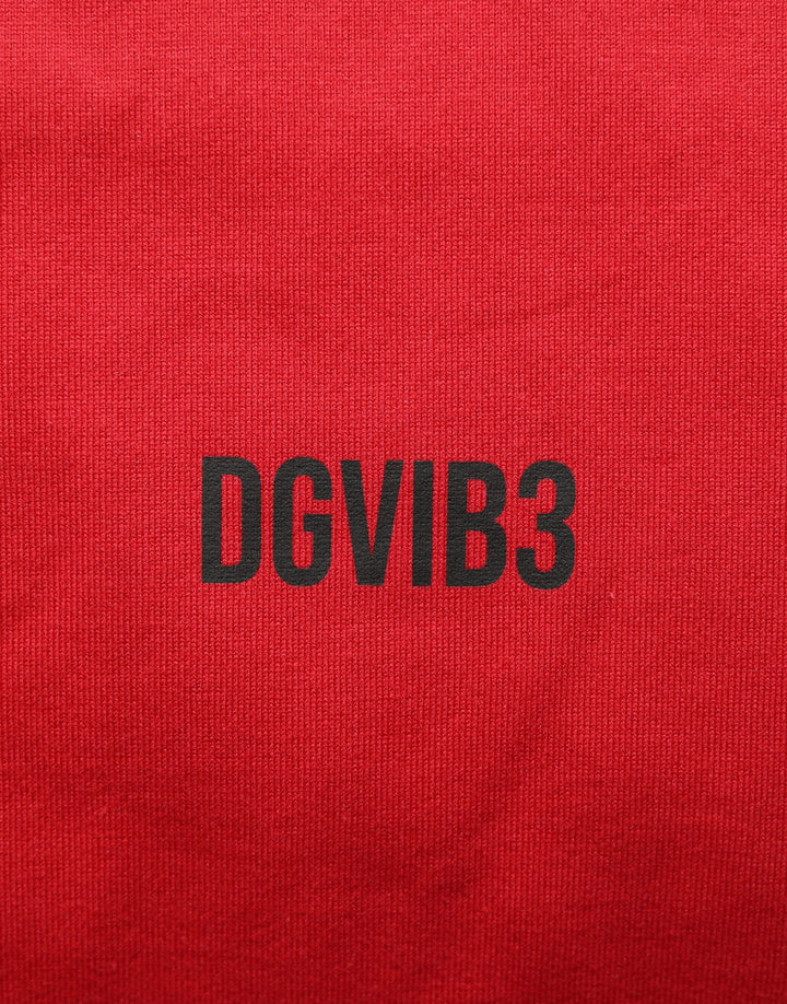 Dolce &amp; Gabbana Red Cotton Graphic Print Crew Neck T-shirt