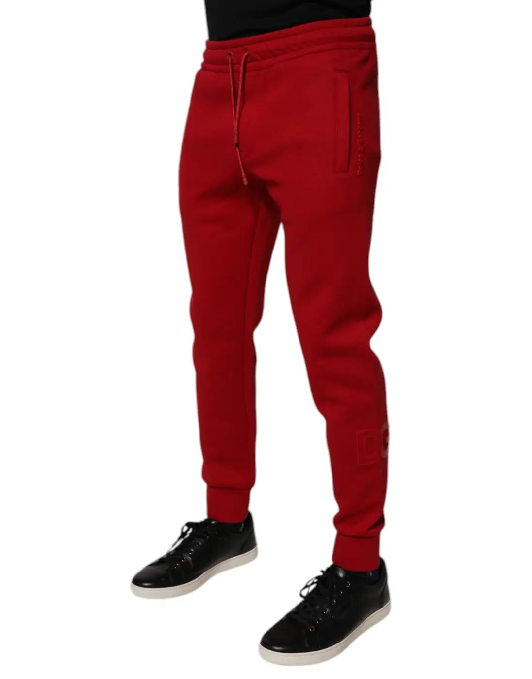 Dolce &amp; Gabbana Red Cotton Jogger Jogging Pants
