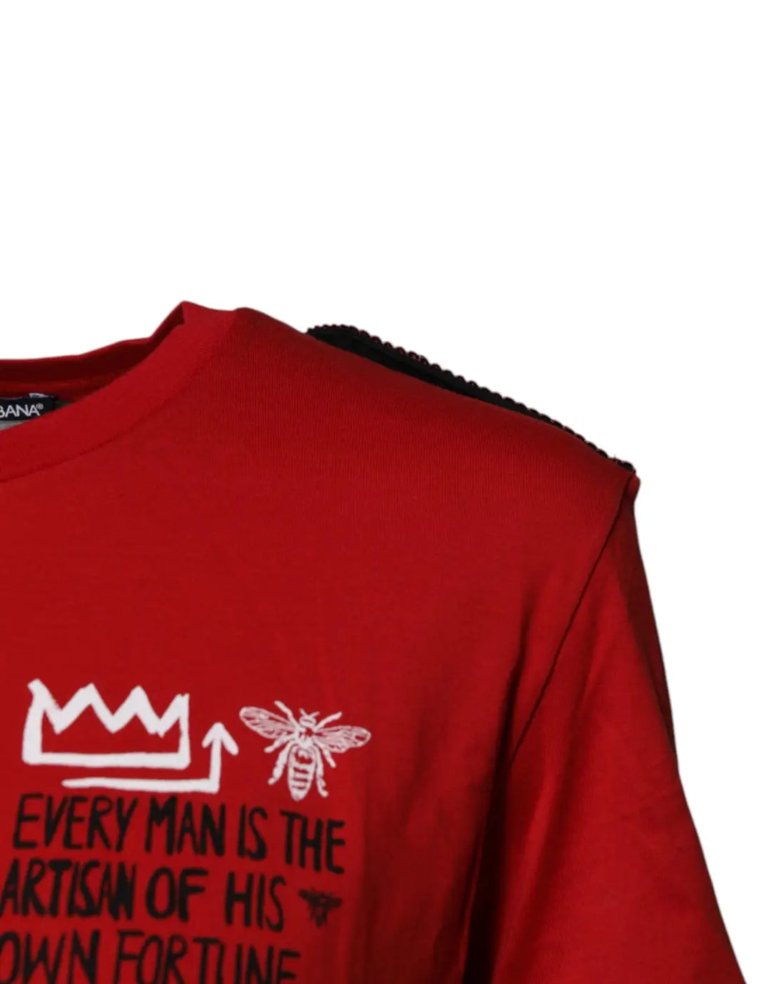 Dolce &amp; Gabbana Red Cotton Round Neck Short Sleeves T-shirt