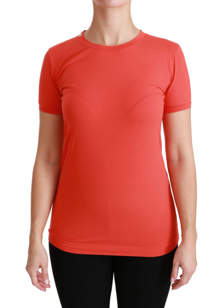 Dolce &amp; Gabbana - Red Crewneck Short Sleeve T-shirt Cotton Top