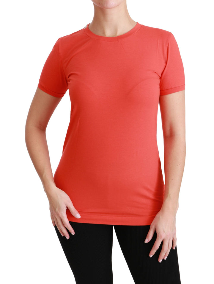 Dolce &amp; Gabbana - Red Crewneck Short Sleeve T-shirt Cotton Top