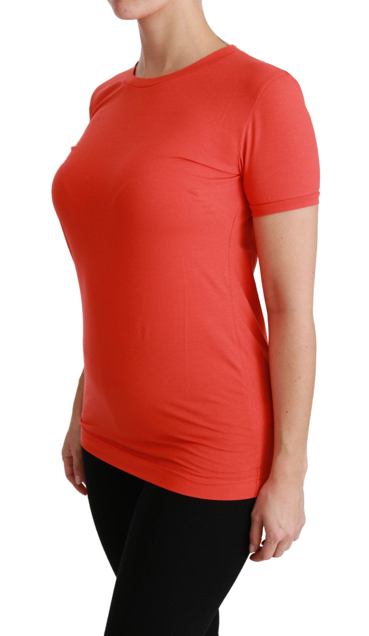 Dolce &amp; Gabbana - Red Crewneck Short Sleeve T-shirt Cotton Top