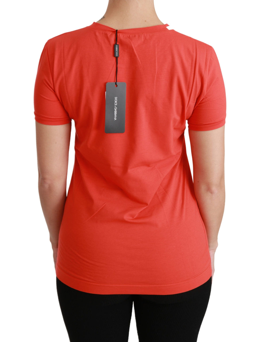 Dolce &amp; Gabbana - Red Crewneck Short Sleeve T-shirt Cotton Top