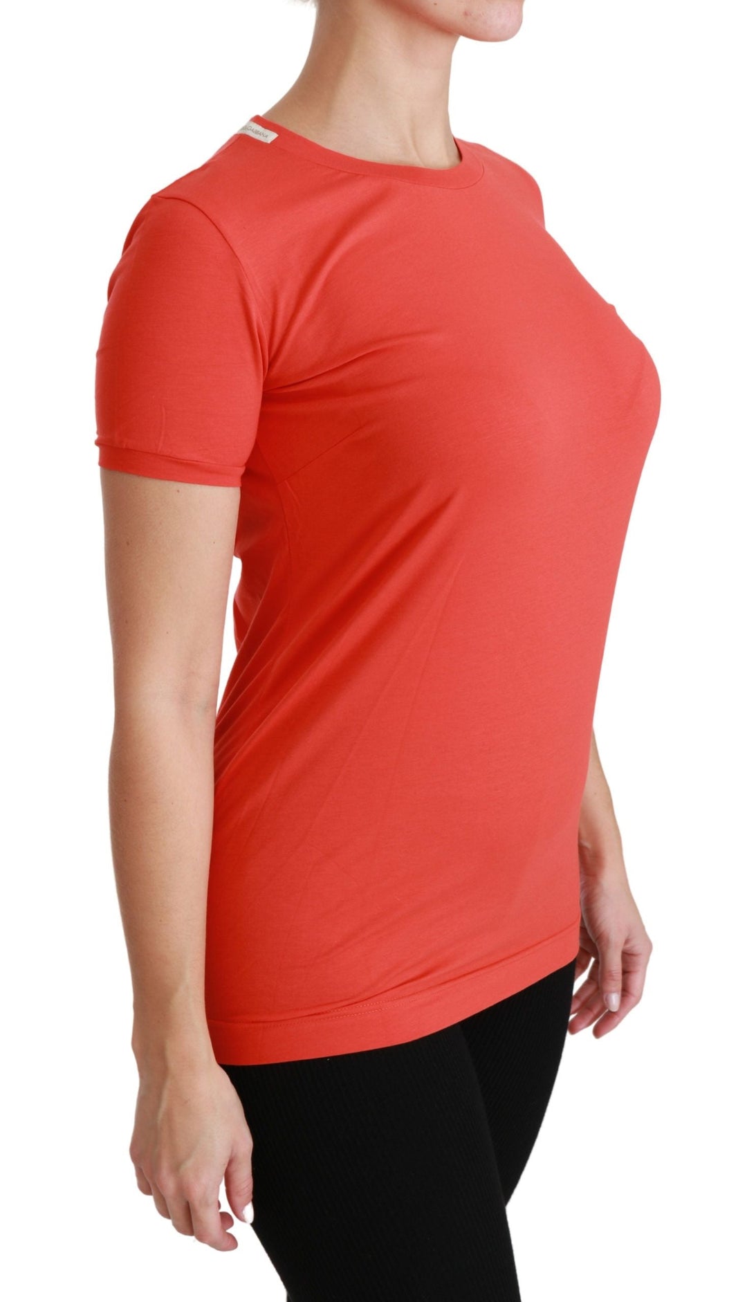 Dolce &amp; Gabbana - Red Crewneck Short Sleeve T-shirt Cotton Top