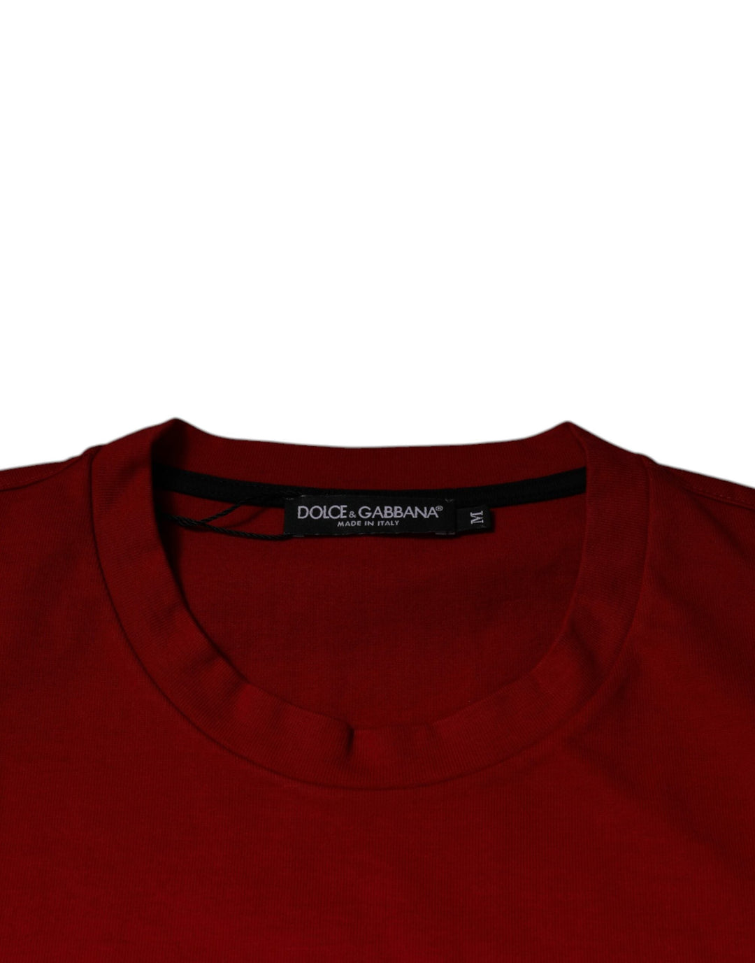 Dolce &amp; Gabbana Red Dg Eye Cotton Crew Neck T-shirt