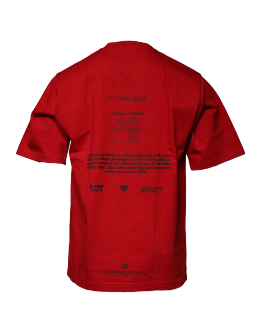 Dolce &amp; Gabbana Red DG Eye Cotton Crew Neck T-shirt