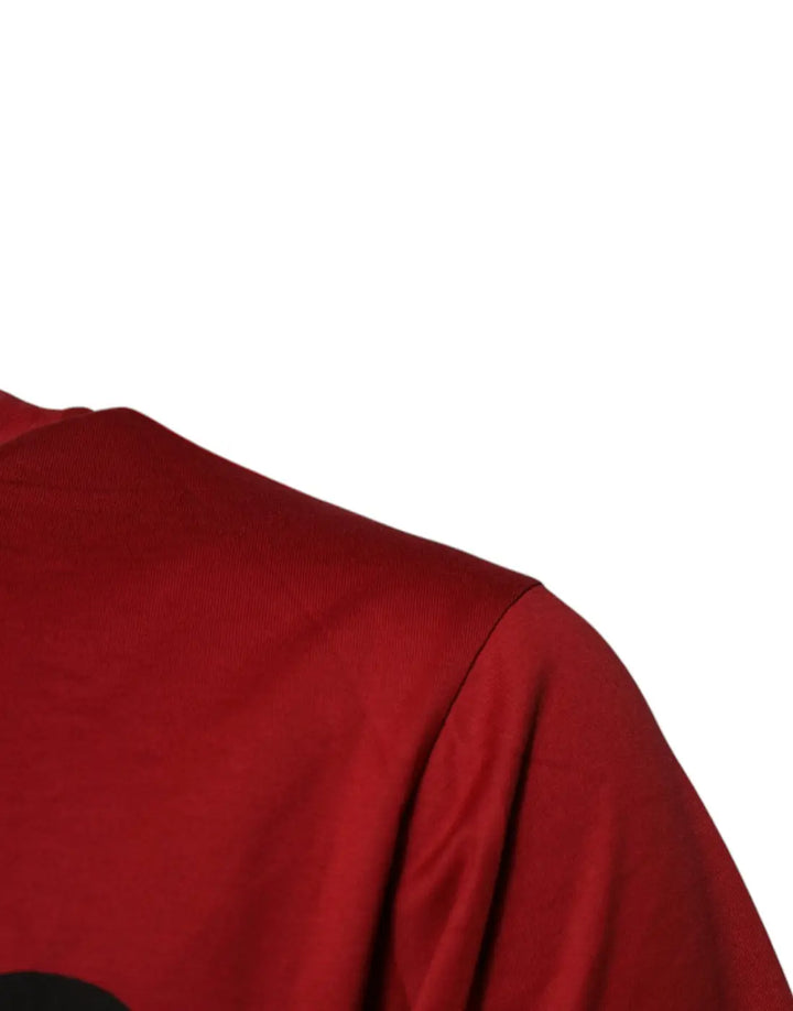 Dolce &amp; Gabbana Red DG Logo Cotton Crew Neck T-shirt