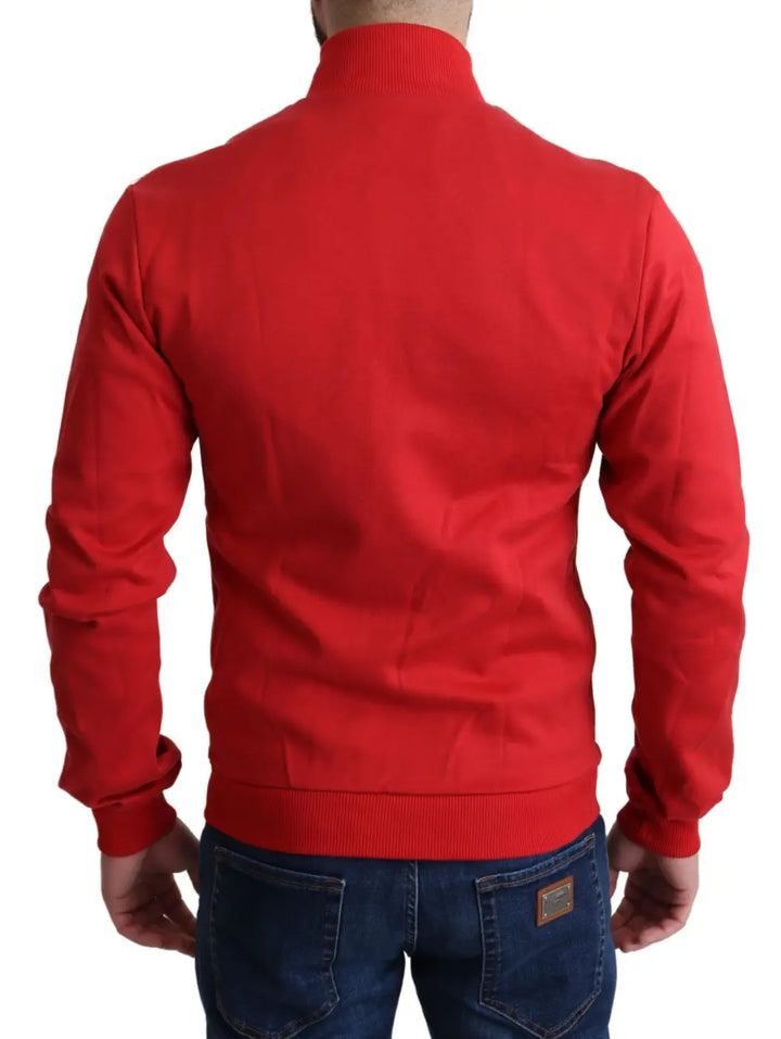 Dolce &amp; Gabbana Red DG Motor Club Zippered Cardigan Sweater