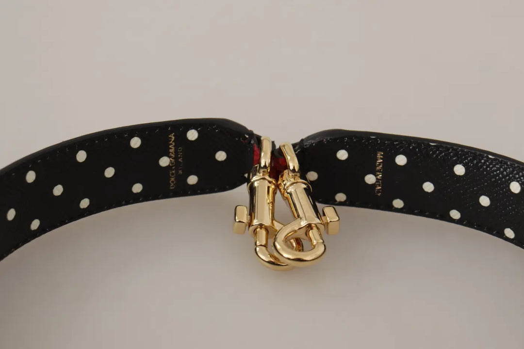 Dolce &amp; Gabbana Red Exotic Leather Crystals Bag Shoulder Strap