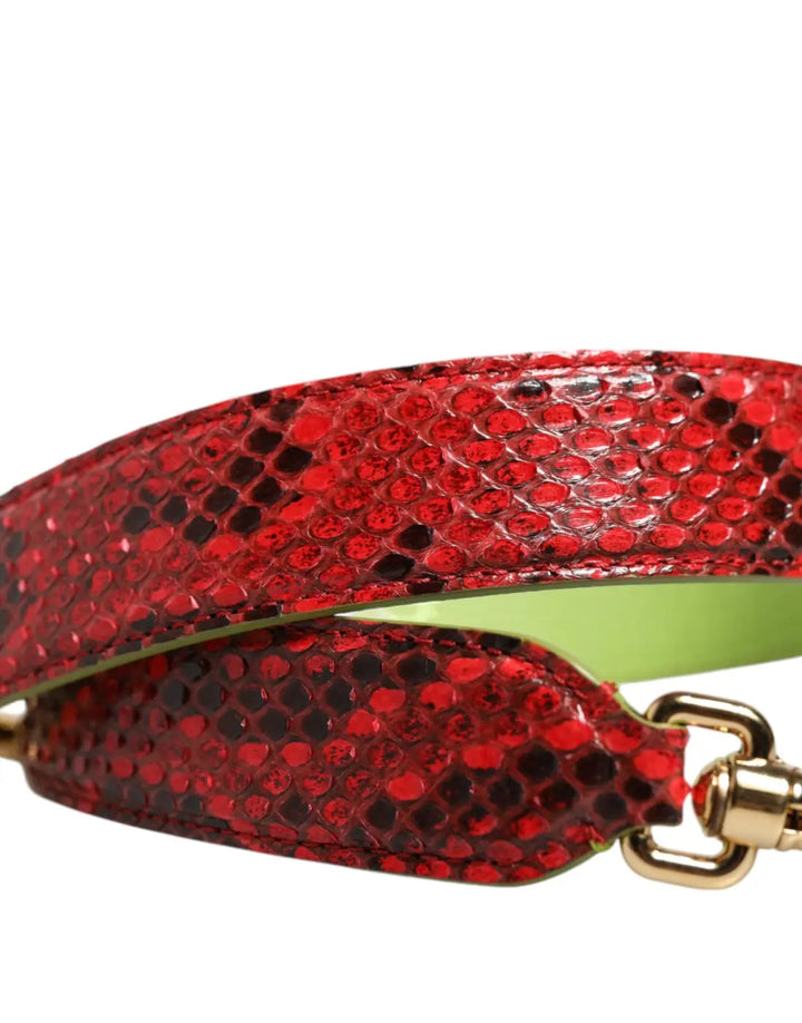 Dolce &amp; Gabbana Red Exotic Leather Handbag Accessory Shoulder Strap