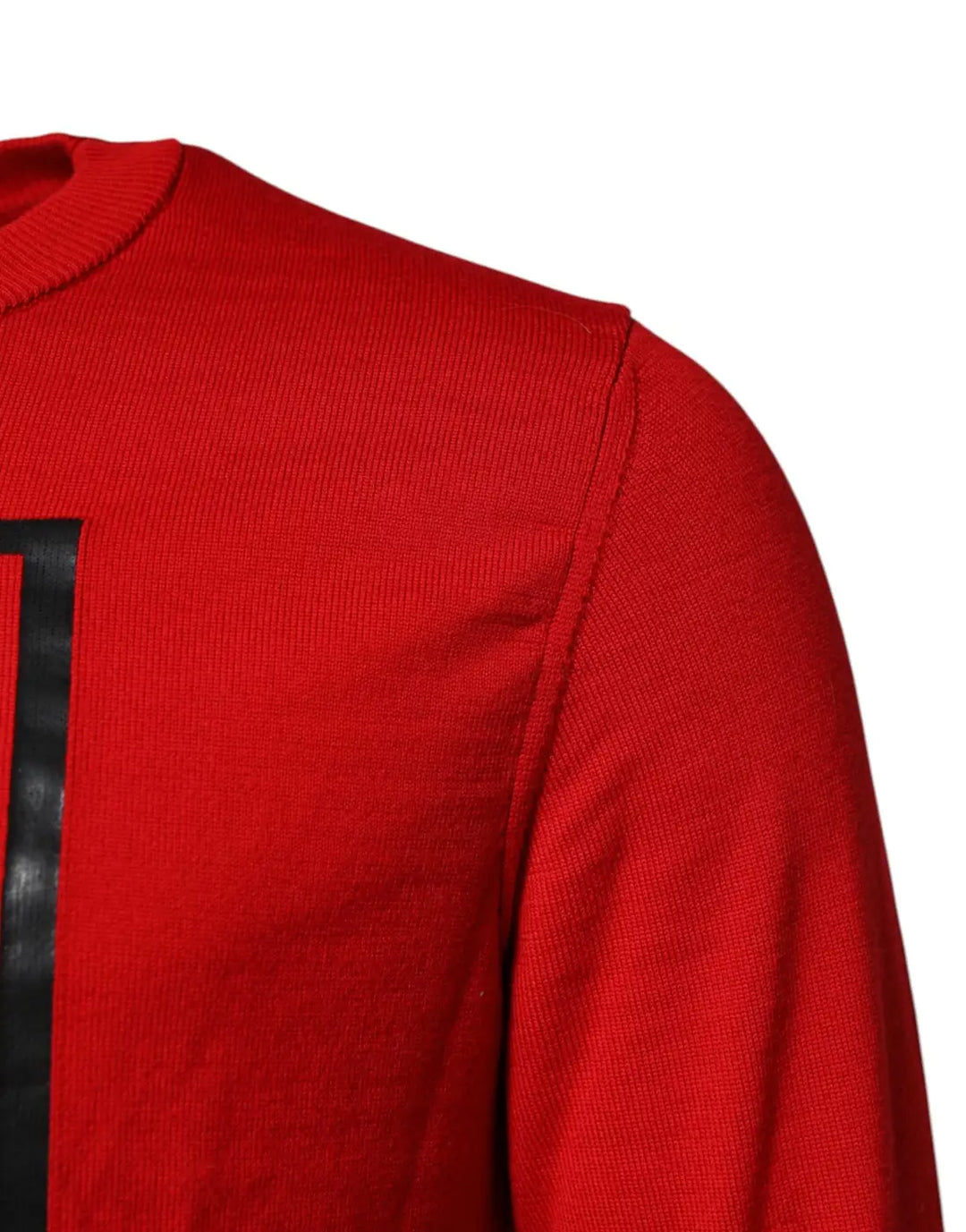 Dolce &amp; Gabbana Red Eye Print Crew Neck Men Pullover Sweater