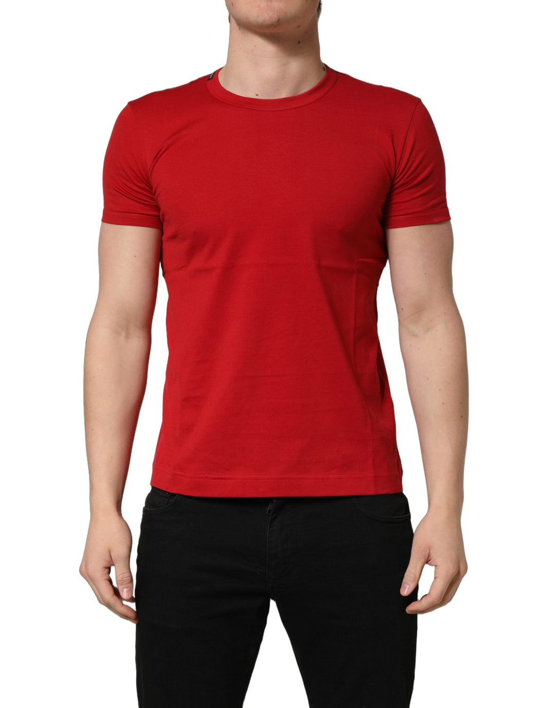 Dolce & Gabbana Red Goodluck 2023 Cotton Crew Neck T-shirt
