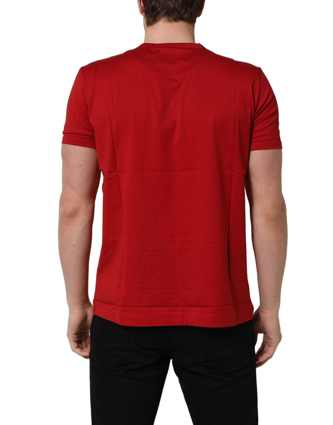 Dolce & Gabbana Red Goodluck 2023 Cotton Crew Neck T-shirt