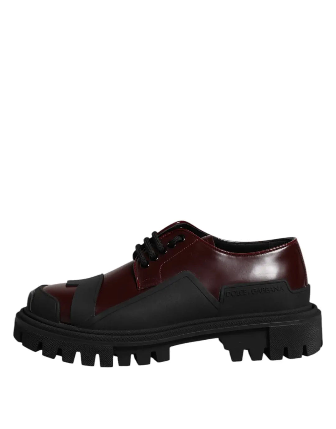 Dolce &amp; Gabbana Red Leather Lace Up Trekking Dress Shoes