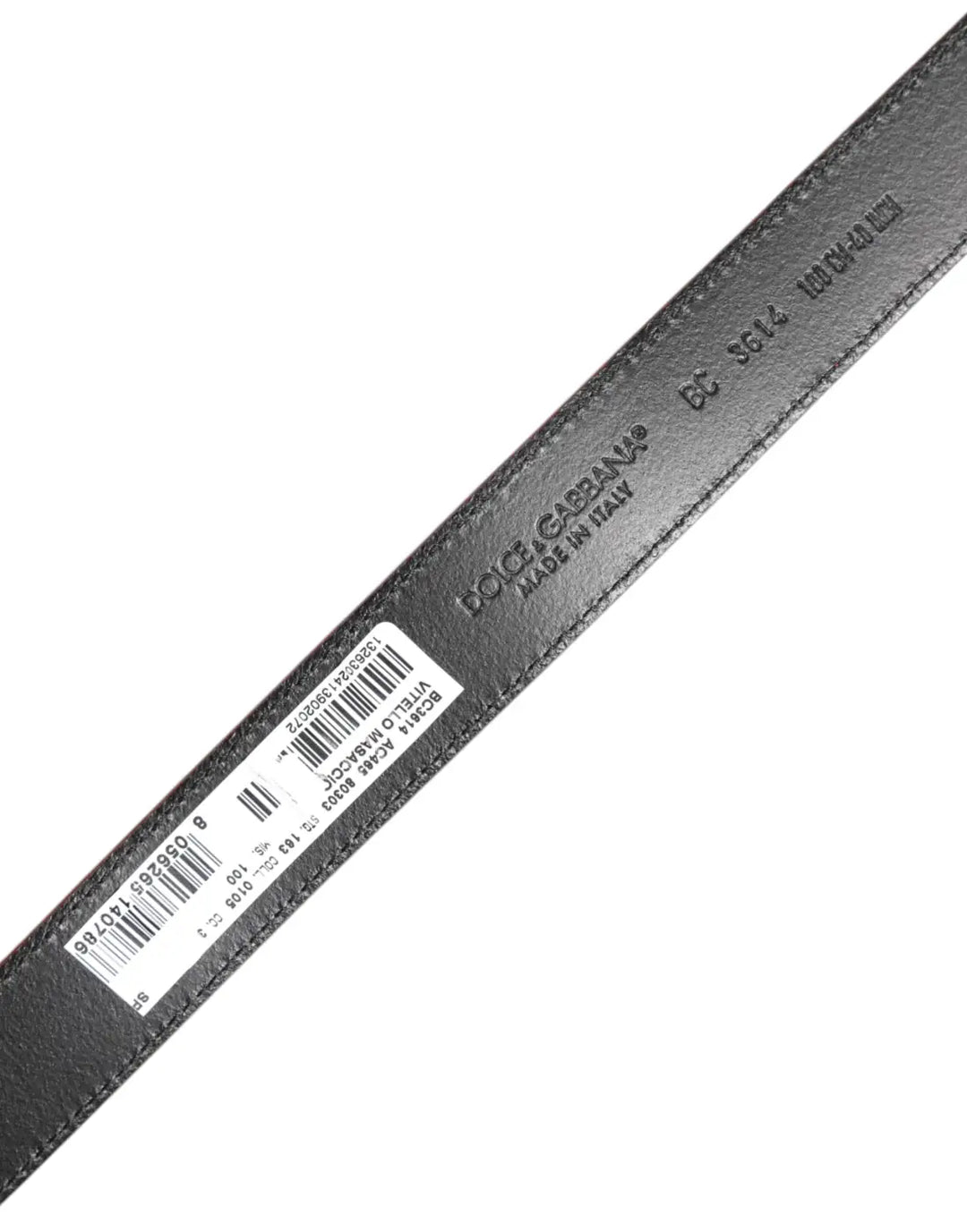 Dolce &amp; Gabbana Red Leather Silver Tone Metal Buckle Belt