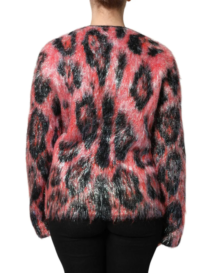 Dolce &amp; Gabbana Red Mohair Wool Button Down Cardigan Sweater