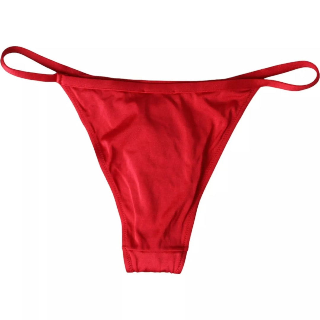 Dolce &amp; Gabbana Red Nylon Stretch Beachwear Swimwear Bottom Bikini - Women’s