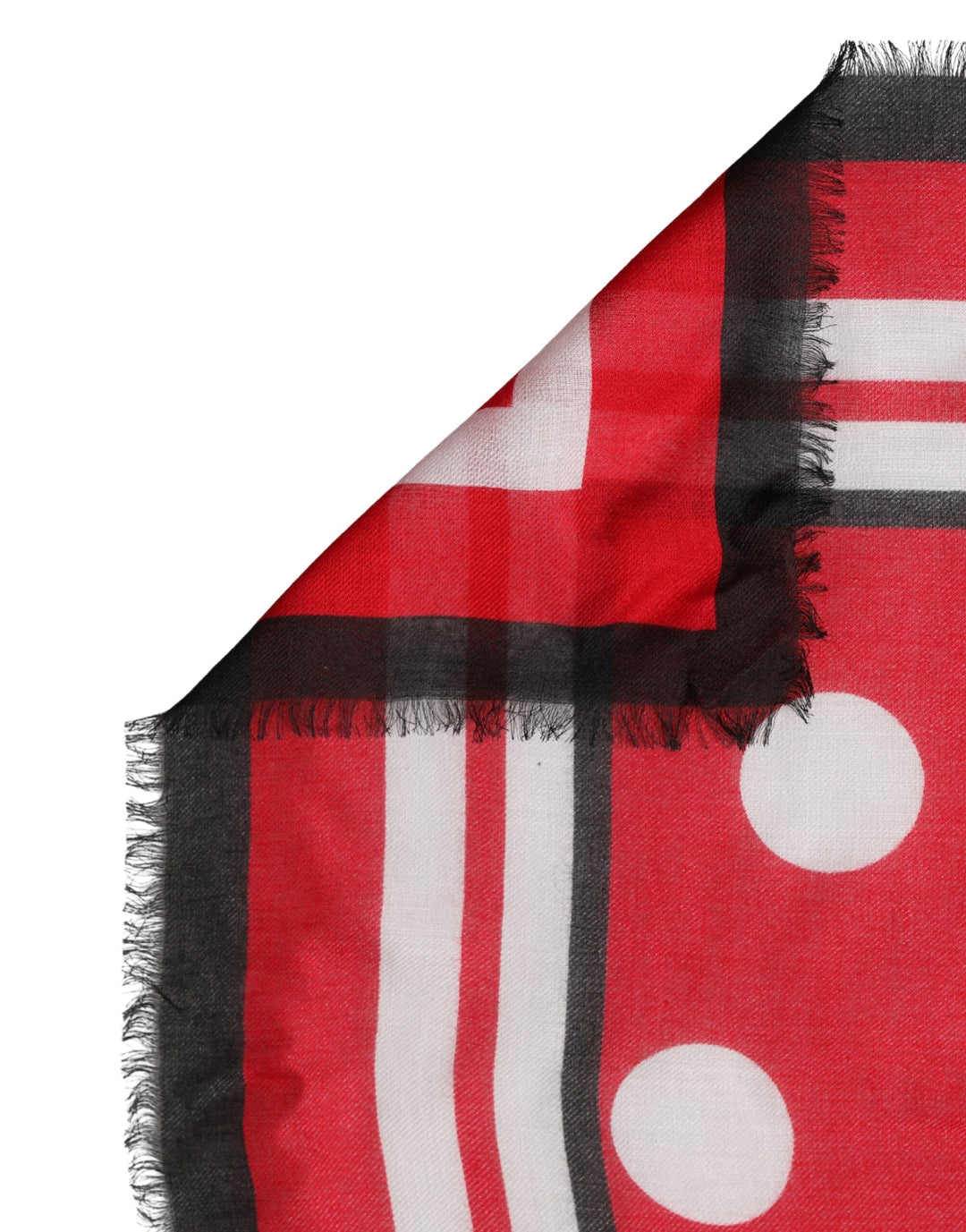 Dolce &amp; Gabbana Red Polka Dot Print Square Stole 130cm x Scarf