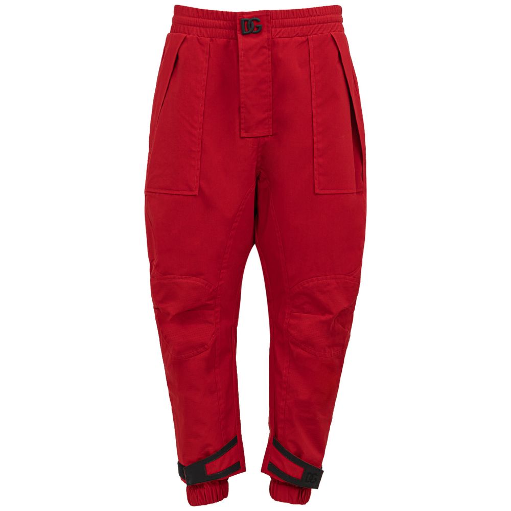 Dolce &amp; Gabbana Red Polyamide Athletic Pants